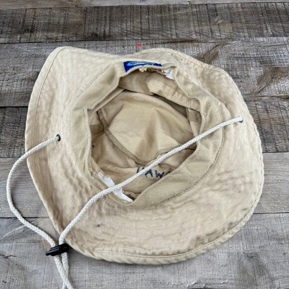 Hawaiian Bucket Hat Classics Tan Turtle Adjustable Surfware Cap - Picture 14 of 15